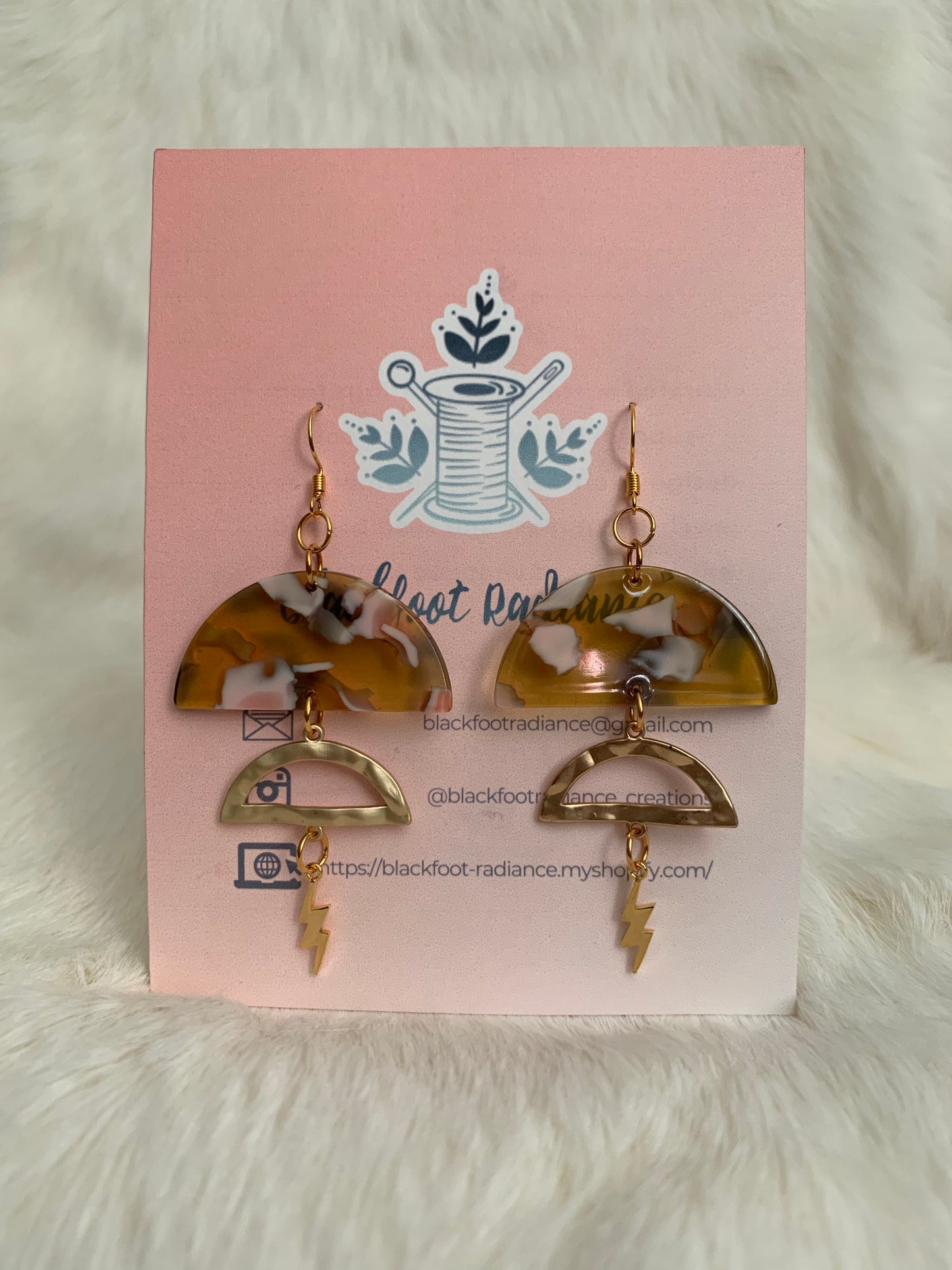 Clouds and Lightning Bolt (Green, Pink)